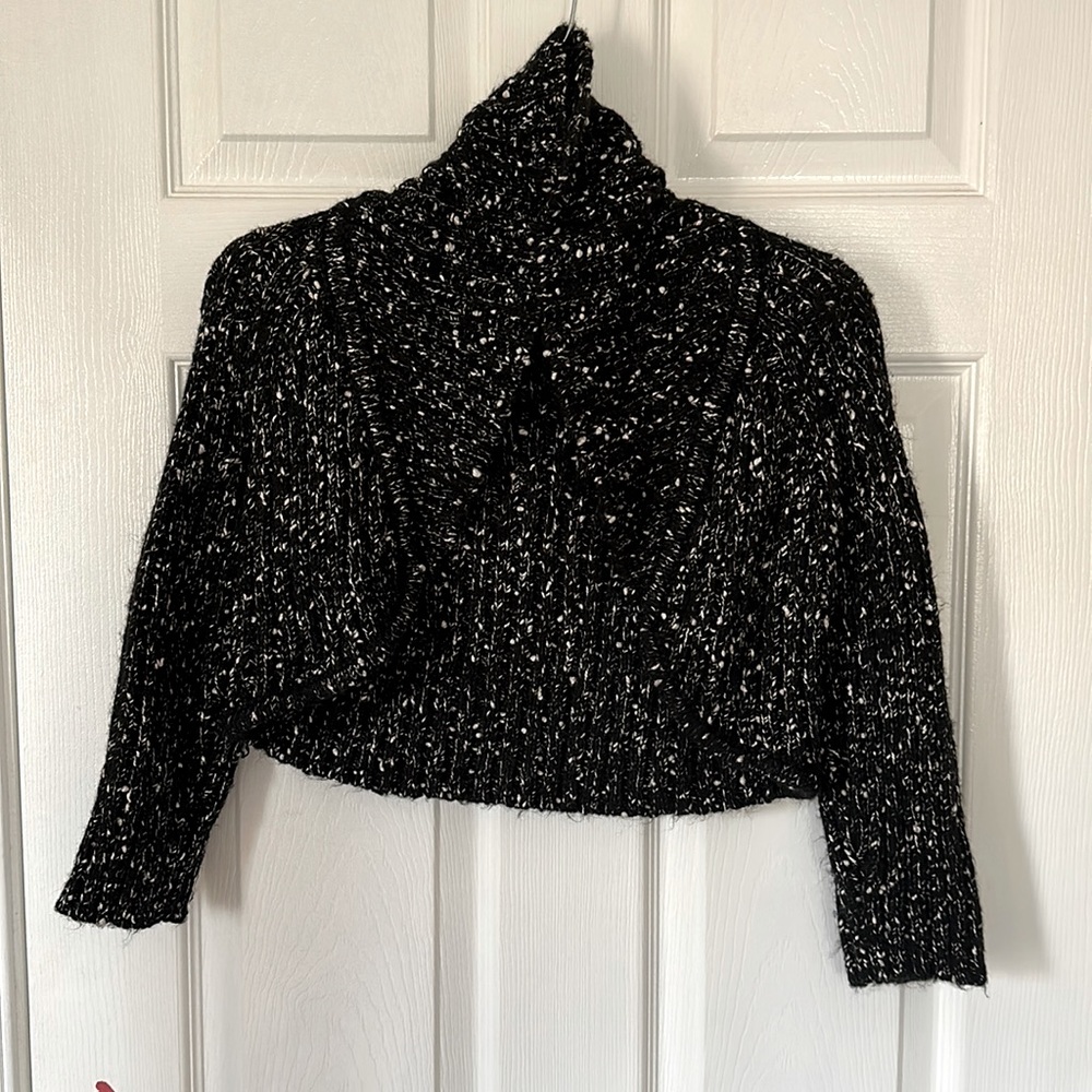 Crop black sweater/ cardigan